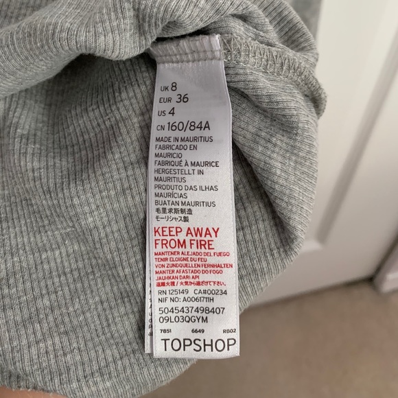 Topshop Notch Long Sleeve Top - Picture 4 of 4